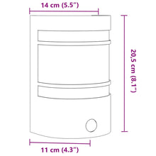 Carica l&#39;immagine nel visualizzatore di Gallery, Applique per Esterno con Sensore 2 pz Argento in Acciaio Inox