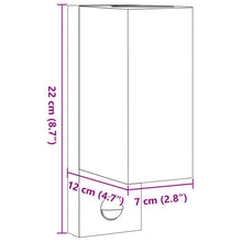 Charger l&#39;image dans la galerie, Applique con Sensore 2 pz Nere in Alluminio Pressofuso