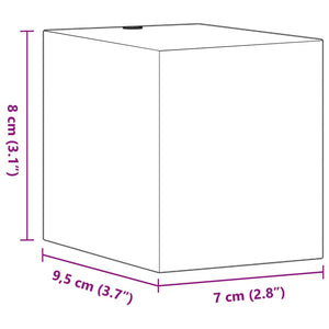 Applique da Parete per Esterni 2 pz Nere in Alluminio Pressofuso