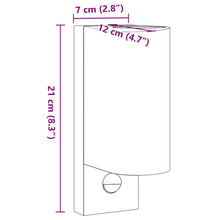 Charger l&#39;image dans la galerie, Applique con Sensore 2 pz Nere in Alluminio Pressofuso