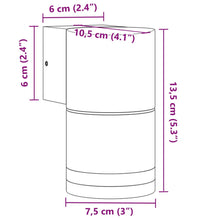 Laden Sie das Bild in den Galerie-Viewer, Applique da Parete per Esterni 2 pz Nere in Alluminio Pressofuso