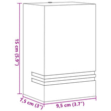 Carica l&#39;immagine nel visualizzatore di Gallery, Applique da Esterno 2 pz Nere in Acciaio Inossidabile