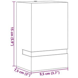 Applique da Esterno 2 pz Nere in Acciaio Inossidabile