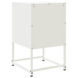 Comodini 2 pz Bianchi 1 anta 36x39x60,5 cm in Acciaio