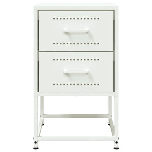 Comodini 2 pz Bianchi 2 cassetti 36x39x60,5 cm in Acciaio