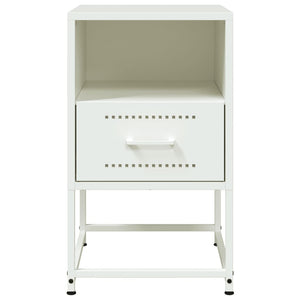 Comodini 2 pz Bianchi 1 cassetto 36x39x60,5 cm in Acciaio