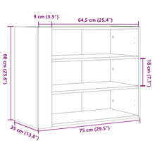 Load image into Gallery viewer, Armadietto a Muro Nero 75x35x60 cm in Truciolato