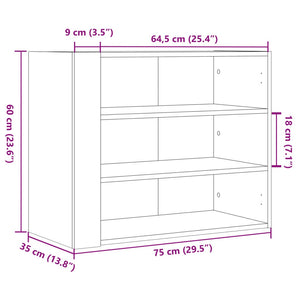 Armadietto a Muro Rovere Sonoma 75x35x60 cm in Truciolato