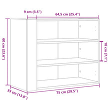 Indlæs billede til gallerivisning Armadietto a Muro Grigio Cemento 75x35x60 cm in Truciolato