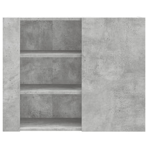 Armadietto a Muro Grigio Cemento 75x35x60 cm in Truciolato